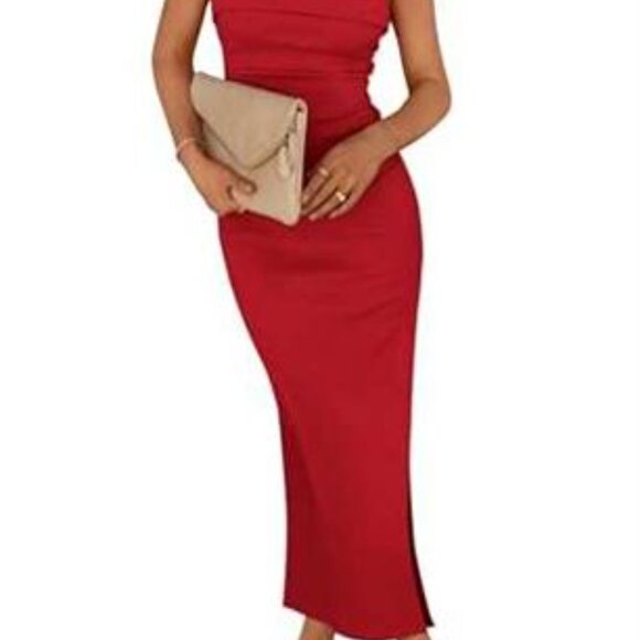 Pretty Garden Red Knit Strapless Dress XXL - Picture 1 of 9